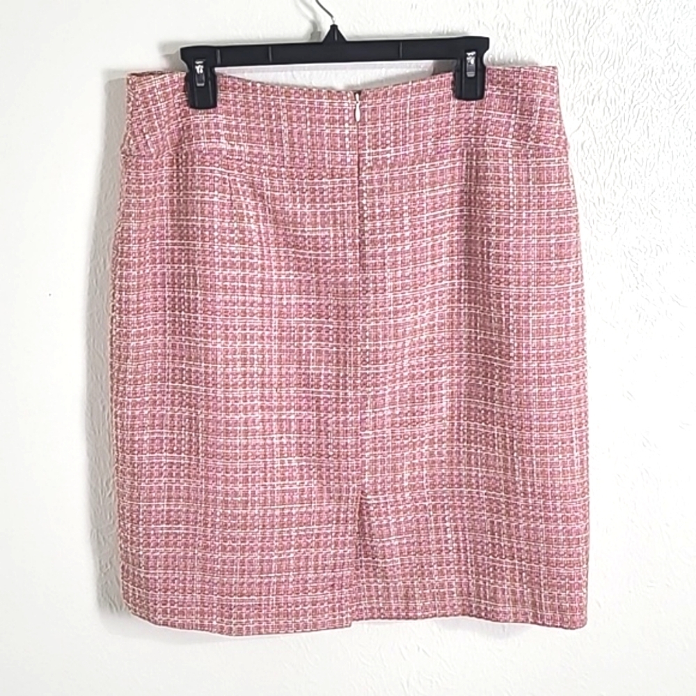 Isabella DeMarco Pink Tweed Knee-length Skirt, Size 14 - Picture 4 of 9
